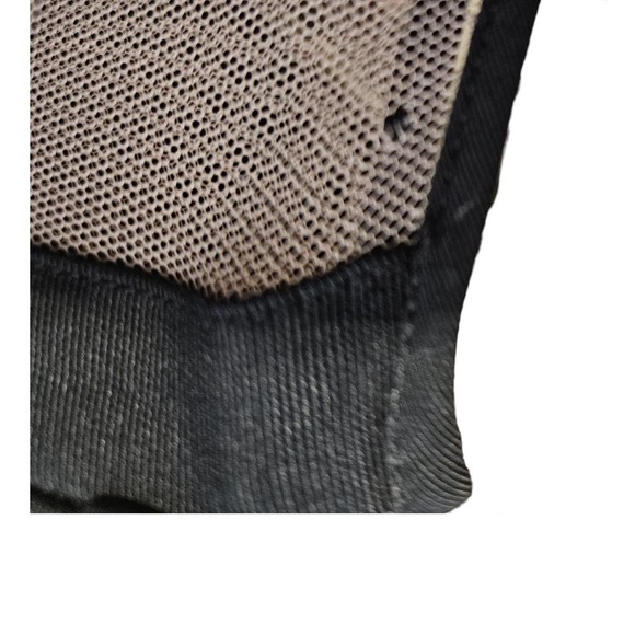 Wai Ming 2 Black Leather Perforated Sheath Dress Sheer Mesh Sleeveless Career - Picture 4 of 5